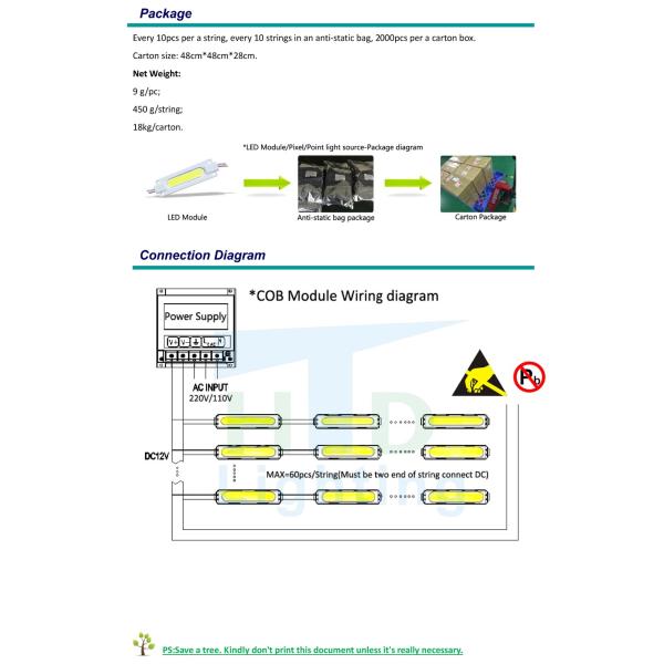 Постоянн настоящее СИД 12V IP65 SMD освещая модуль теплое белое 7000K