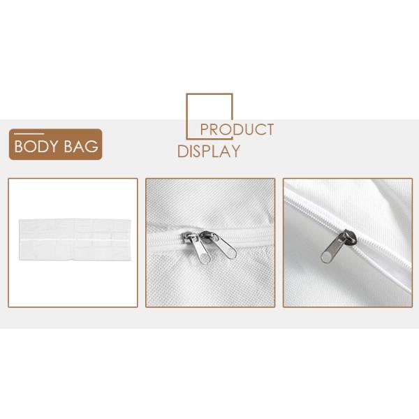 Heavy Duty Medical Funeral Biodegradable PVC Corpse Dead Body Bag For Cadaver, Virus Infected Patient Black Body Mortuar