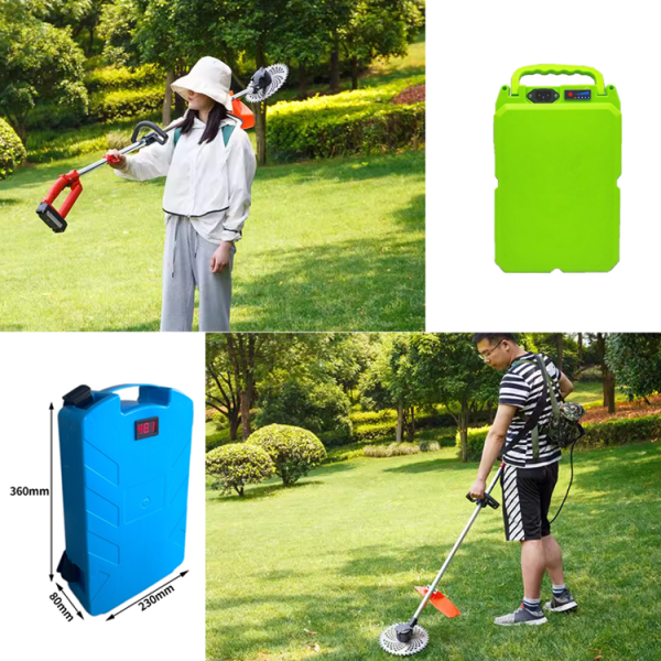 High-Capacity 24V 48V Universal Lithium Battery - Solution for Commercial Garden Tools Like Trimmer, Mower & Pump (OEM Support)