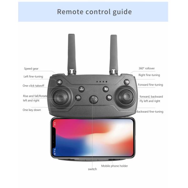 Professional Portable Drone E88 Pro with Dual Camera 4k 8k Wifi Fpv Quadcopter 3.7V 1800mAH Lithium Battery Capacity