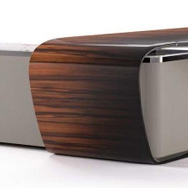 Minimalist Office Table And Chair Combo Leatherette Burl Office Coffee Table