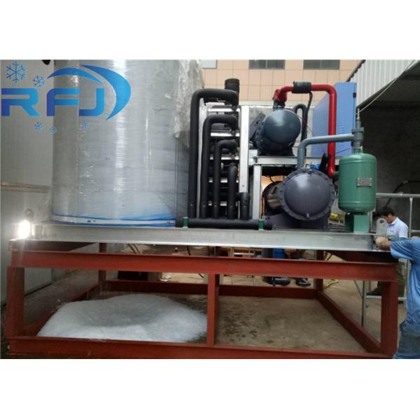 Sistema de refrigeración por aire Gran máquina de hacer bloques de hielo Producción comercial 10 toneladas / día