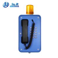 Telefone Industrial Durável e à Prova de Intempéries com Luz Intermitente e Cabo Extensível