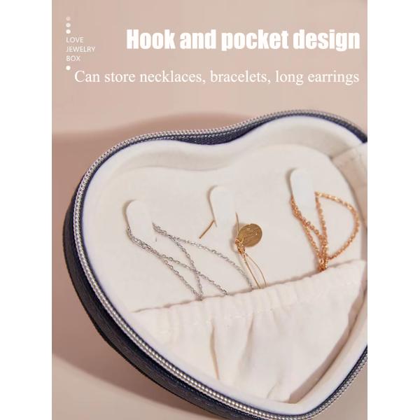 Стильные ювелирные коробки организатор PU кожаные коробки в форме сердца ювелирные изделия для женщин