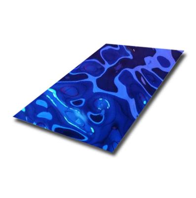 Water Ripple Metal Sheet , PVD Water Wave Stainless Steel Ceiling