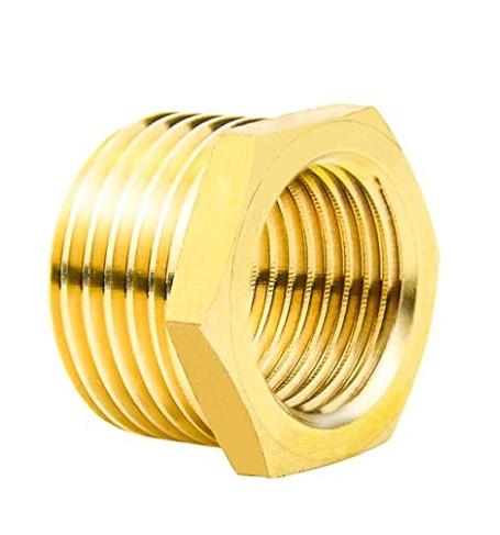 B124 encantam o × fêmea 3/4 da bucha 1/2” NPT o encaixe de tubo de bronze do NPT do homem