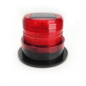 Solar DC 10-110V LED Rotary Flashing Strobe Red Warning Light Flashing Beacon