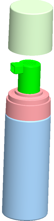 60ml Cosmetic Foamer Bottle Lightweight Spill Proof With Pump Head Cap