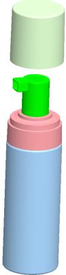 60ml Cosmetic Foamer Bottle Lightweight Spill Proof With Pump Head Cap