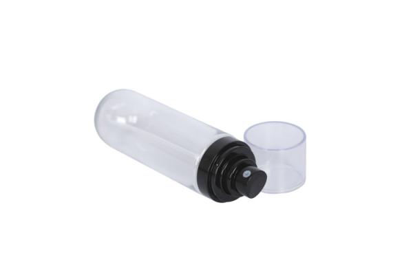 100ml Transparent PET Plastic Hair Spray Bottles OD 40mm Round Bottom base