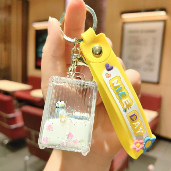 Автомобильный ключик Силиконовый круглый ключевой кольцо браслет с металлическим ключевым держателем запястье ключевые цепочки для женщин и девочек