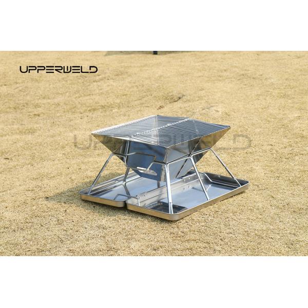 Pequeño patio del patio trasero Fuego Pozo plegable estufa de barbacoa no oxidante 2KG Camping chimenea de carbono