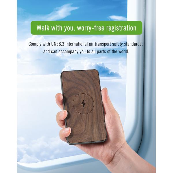 Black 50% Off Qi Wireless Charging Power Bank 10000mah 10W For Christmas Gift