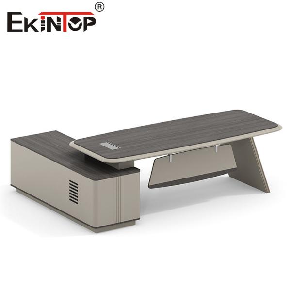 L-shaped Office Desk with Storage Cabinet Modern Design Bespoke Desk