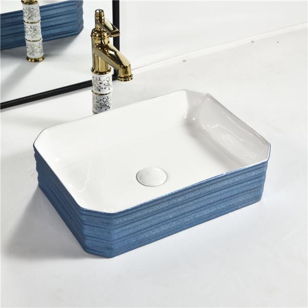 Hotel Bathroom Sanitary Ware Plating Golden Countertop Face Hand Wash Basin