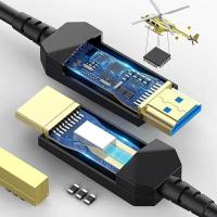 Cable optique à fibre optique 4K HDMI à longue distance, sans perte de signal, prise en charge Ultra HD 60Hz