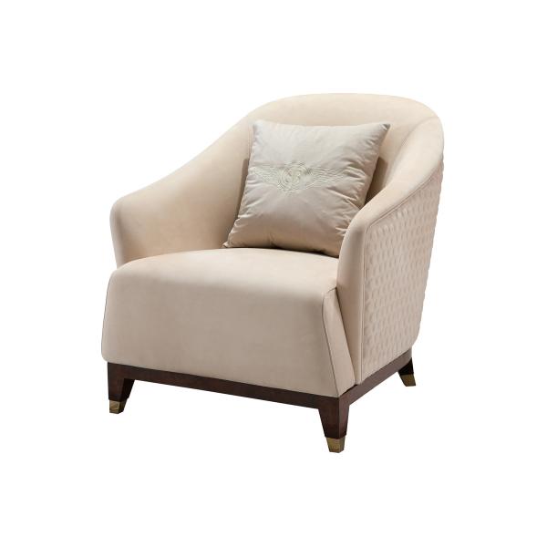 Joyful ever furniture factory Light luxury design sofa in Glossy painting frame and Italy leather upholstered