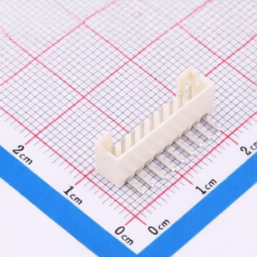 2.0mm pitch plug in straight pin connector bent pin design JUSHUO JS20T S09PHW 00 suitable PCB mounting