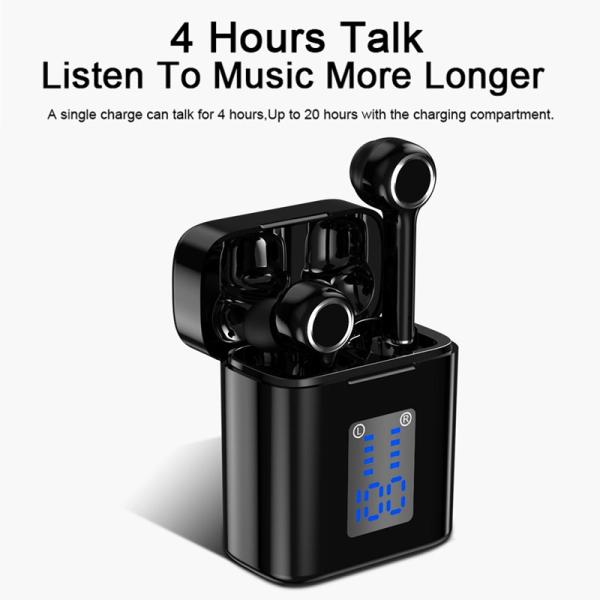 IPX4 Bluetooth 5,0 TWS Earbuds sem fio verdadeiro com Mic incorporado