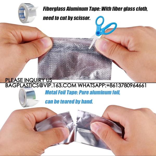Aluminum Tape, Silver Fiberglass Foil Tapes, Temperature Adhesive Insulation Tape, Thermal Duct Tape For Ductwork