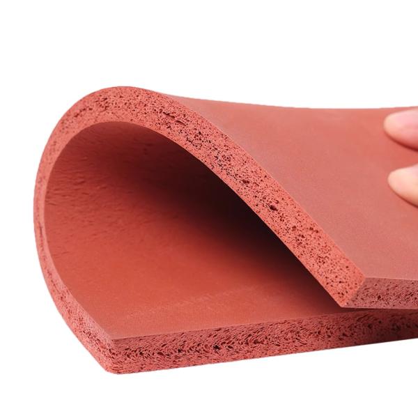 Closed Cell Silicone Sponge Sheet 20-25 Shore A with 0.8-50mm Thickness and High-Temperature Resistance