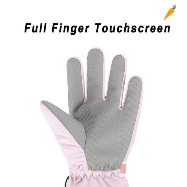 Autumn Full Finger Kids Winter Gloves Waterproof Windproof Touchscreen Ski Mittens Cold Weather Breathable Insulated