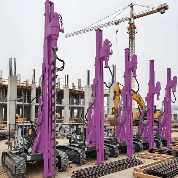 Screw Pile Driver Highway Guardrail Pile Driving Machine High Drilling Speed Pile Drilling Rig