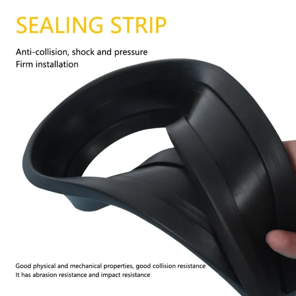PVC and EPDM Material U-Shaped Anti-Collision Rubber Fuel Tank Gasket Double Clamping Rubber Seal Band
