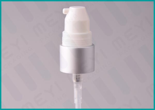 18/410 Matt Silver Treatment Pump White Triangle Actuator And Clear Dustcap
