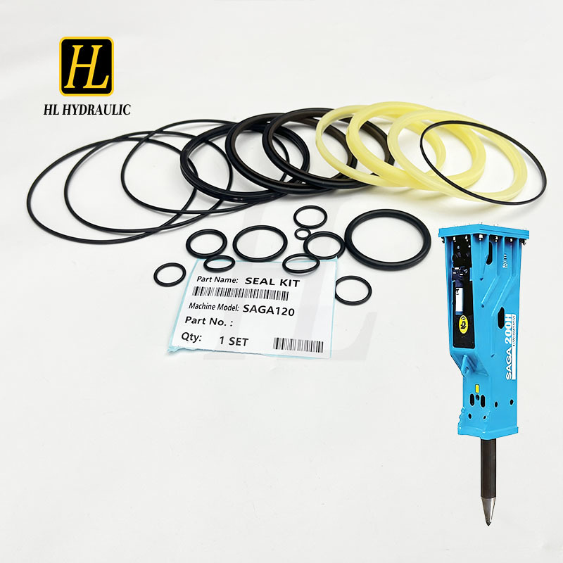 Excavator Spare Parts  SAGA120 Oil Seal Kit for Hydraulic Breaker Hammer Construction Machinery