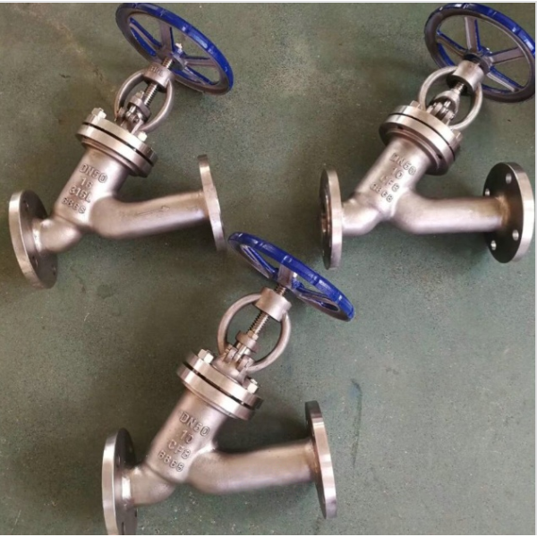 Y-Pattern Globe Valve OS&Y Outside Screw Flanged End Stainless Steel CF8 CF3M WCB High Temp Globe Valve for Steam Pipeline