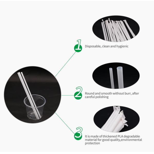 Drink And Milk Tea PLA Disposable Straws 6*230
