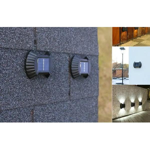 Warm White Solar Powered LED Wall Lights for Garden Patio Garage Driveway Up Down Lamp
