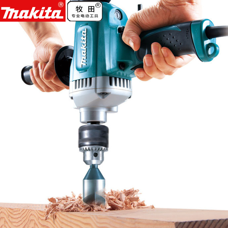 Makita M6200 800W Corded Mixer Drill 13mm Keyed Chuck 0-700RPM Variable Speed Electric Drill for Plaster Paint Mud Mixing & Drilling