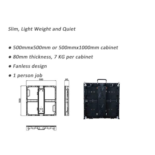Curvilinear SMD2121 Indoor Rental LED Display HD Lightweight Panel For Stage