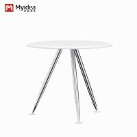 Suporte à personalização Mobiliário de escritório de estilo moderno Mesa com balcão branco e pernas de metal e aço resistentes
