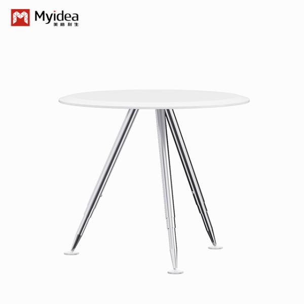 Mobiliário de escritório de estilo moderno mesa com balcão branco e pernas de metal e aço resistentes