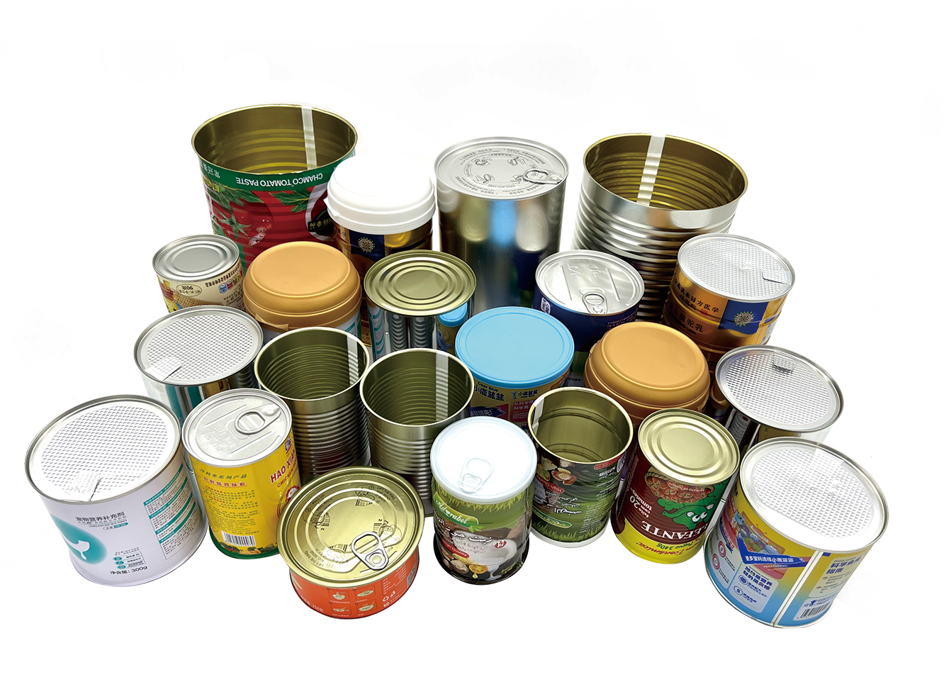 Custom Food Grade 500g Black Sesame Metal Packaging Tin Cans 401# Camel Milk Powder Empty Cans With EOE Lids Plastic Lid
