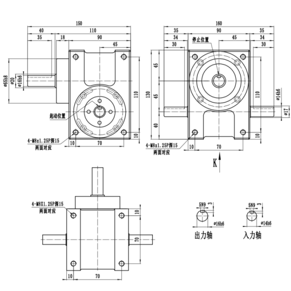 60000 Hours Fixed Index Cam Indexer With Shaft Output For Intermittent Conveyor Belt Systems