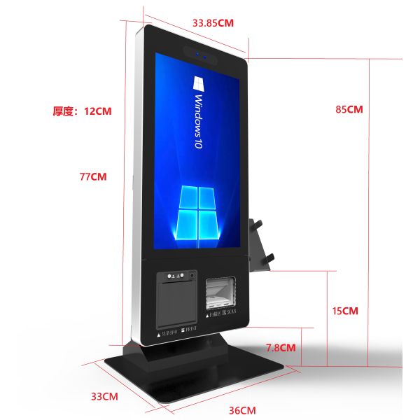 Payment terminal Android/Wind 10 Thermal Receipt Printer with Built-in Scanner, Ticket Printing POS Machine for Restaurant/Bar