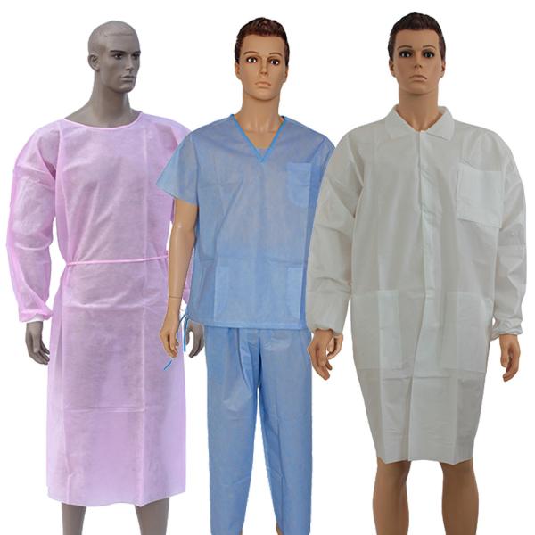 Hospital Nonwoven Disposable Lab Medical Scrub Suit 20gsm ODM