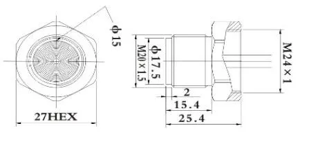 HT24 Flush Diaphragm Pressure Sensor with a Highly Stable Diffused Silicon Sensor Chip