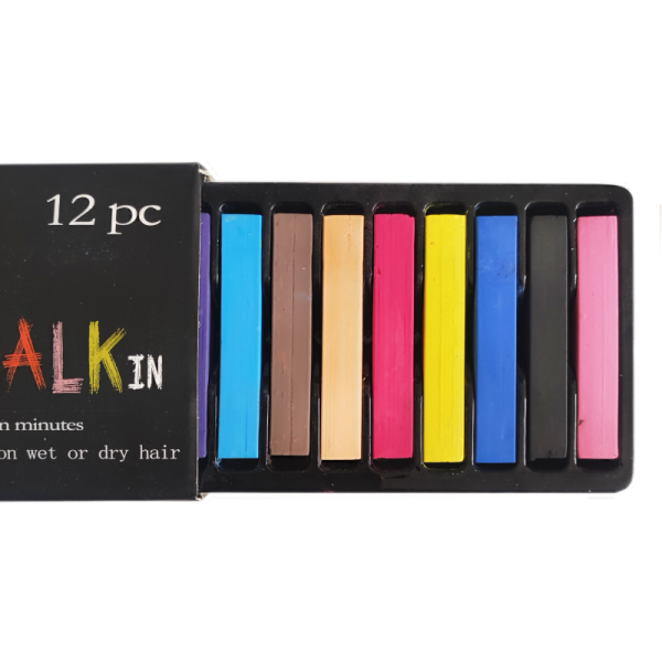 Hot selling OEM wholesale soft pastel multi-color 12pcs hair chalk pastel set for kids drawing