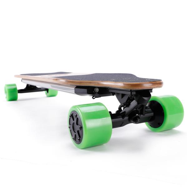 Green 70mm Wheel Boosted Electric Skateboard Longboard With Regenerative Brake
