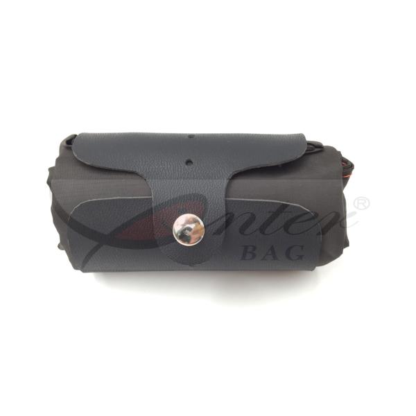 Black Reusable Folding Shopping Bags With Eco Friendly Material AZO Free