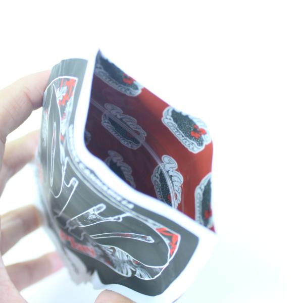 Inside Print Smell Proof 3.5g Stand Up Mylar Food Bags Shaped For Spice