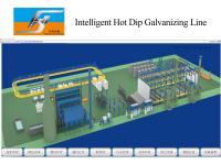 Chaîne de production automatique d'installation de galvanisation d'immersion chaude de contrôle intelligent projet clés en main