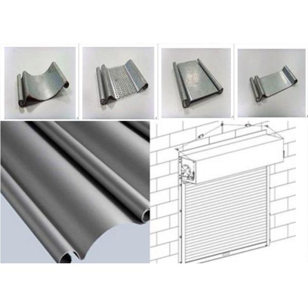 Slat Shutter Door Roll Forming Machine PLC Control 0.7 - 1.2mm Thickness