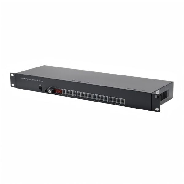 16 Channel Analog Telephone Multiplexer Rack Mount Fiber Optic Mux
