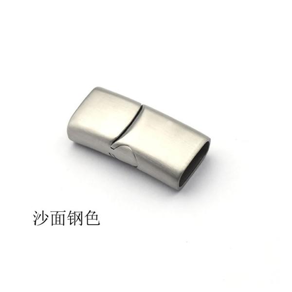 Stainless Steel Magnet Buckle Flat Rectangular Design for Leather Cord Bracelet Safety